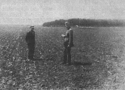 Russian agronomist (on left) and the author.